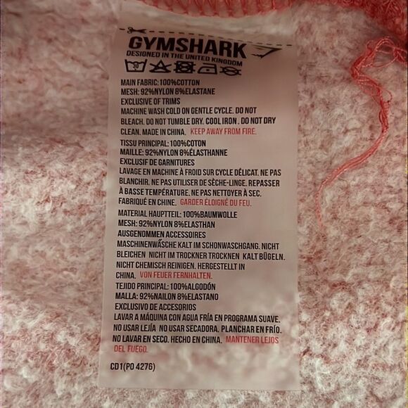 gymshark Slouch Neck Pullover Hoody Mesh Armband Pullover Sweatshirt - Picture 10 of 10